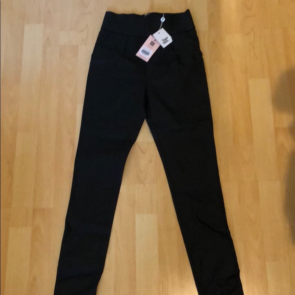Black Faux Leather Pants from Tiger Mist
